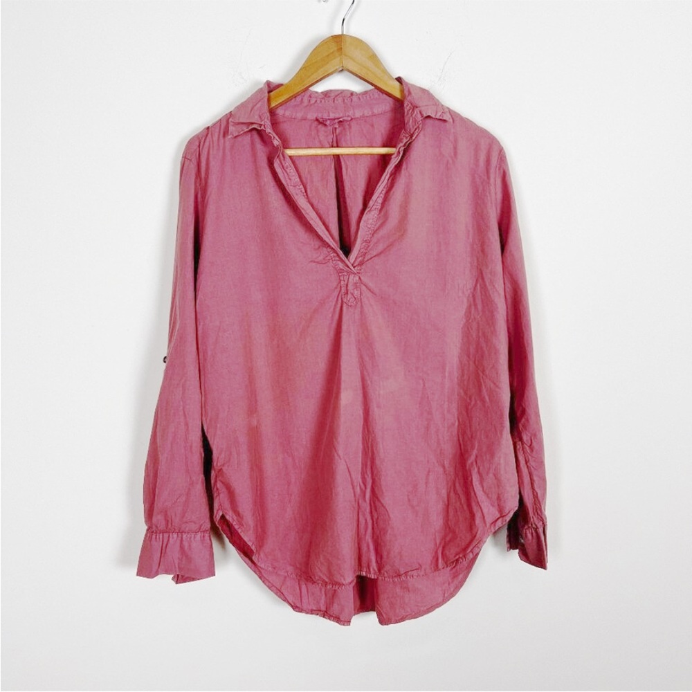2/$20 Lou & Grey Mauve V-neck Cotton Top M